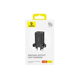 Baseus GaN5 Pro 40W C+C Dual Output UK 3 Pin Fast Charger