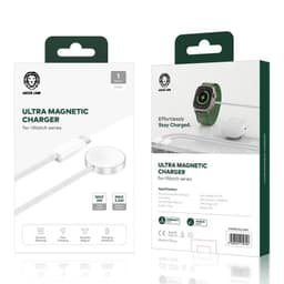Green Lion Ultra Magnetic Charger Braided Cable 1M (Type-C Interface) for iWatch - White