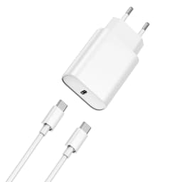 WiWU 20W Quick 2 in 1 Type-C PD Fast Charger With Type-C to C Cable