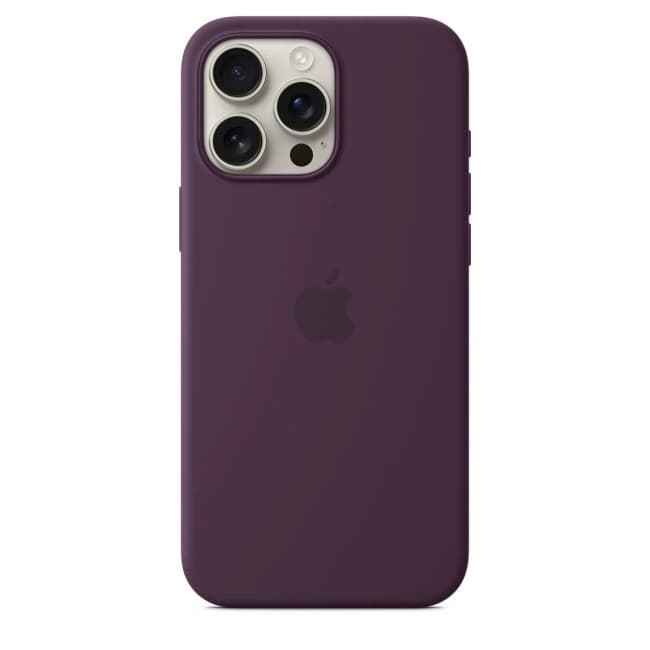 Apple Silicone Case with Magsafe for iPhone - Plum
