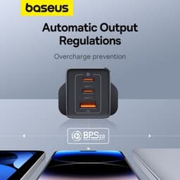 Baseus 65W GaN5 Pro UK Plug (3-Pin) Power Adapter Charger