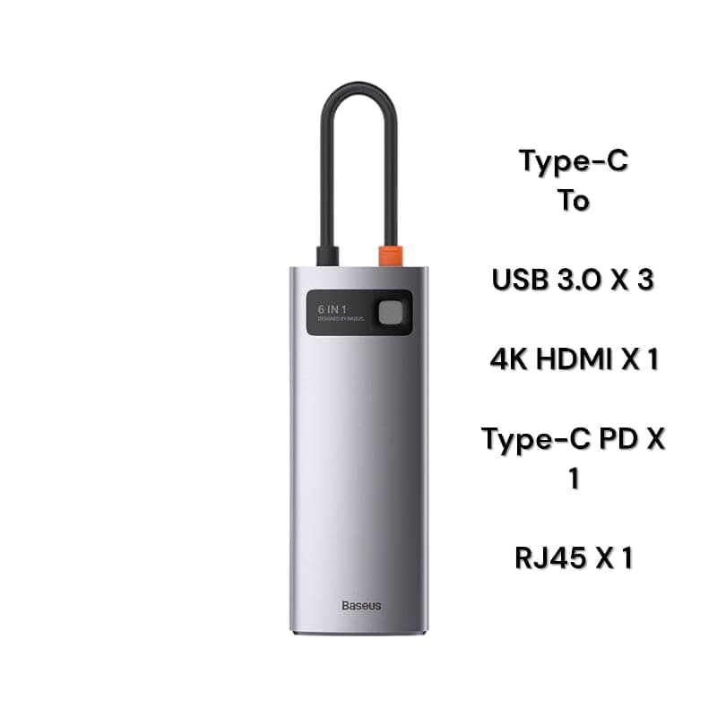 Baseus 6-in-1 Type-C HUB Star Joy Series Multifunctional Docking Station