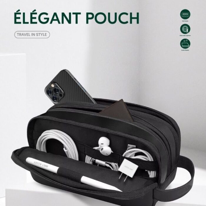 Green Lion Elegant Pouch Easy for Carrying Suitable for Outdoor Business Office School 2 Green Lion Elegant Pouch