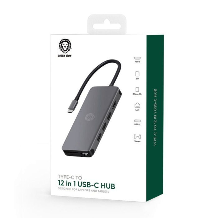 Type C to 12 in 1 USB C HUB 1 Green Lion Type-C to 12 in 1 USB-C Hub