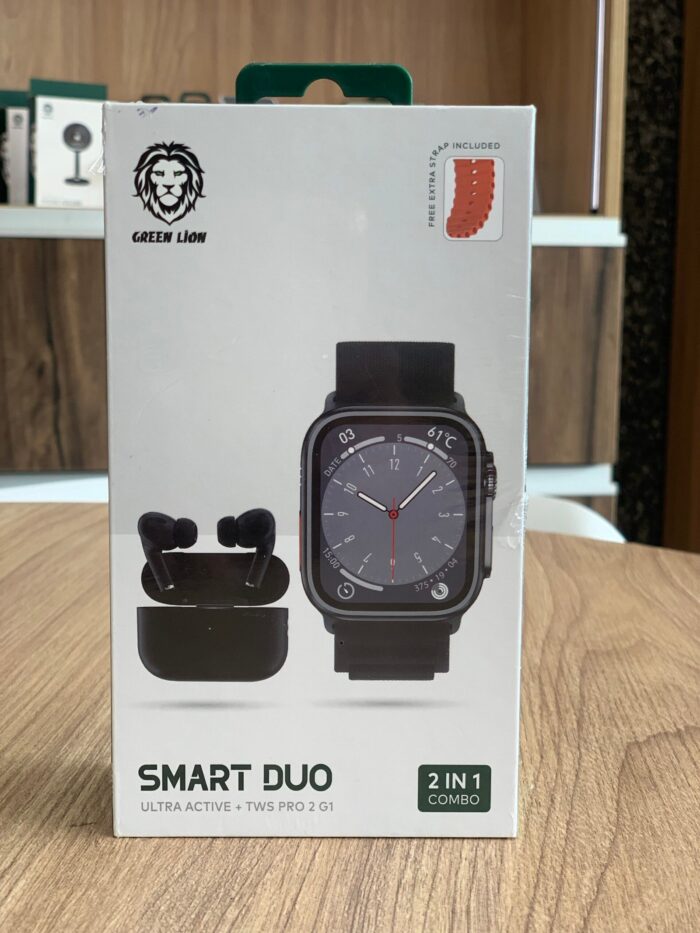 img 0328 scaled 1 Green Lion Smart Duo 2 in 1 Combo Ultra Active Watch TWS Pro 2 Black